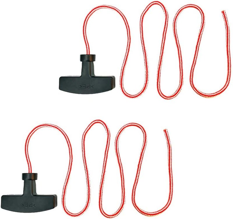OSFTBVT Garage Door Emergency Release Pull Cord with Handle Garage Opener Rope Puller, Attic Ladder Pull Down Cord - Pack of 2 - Image 1